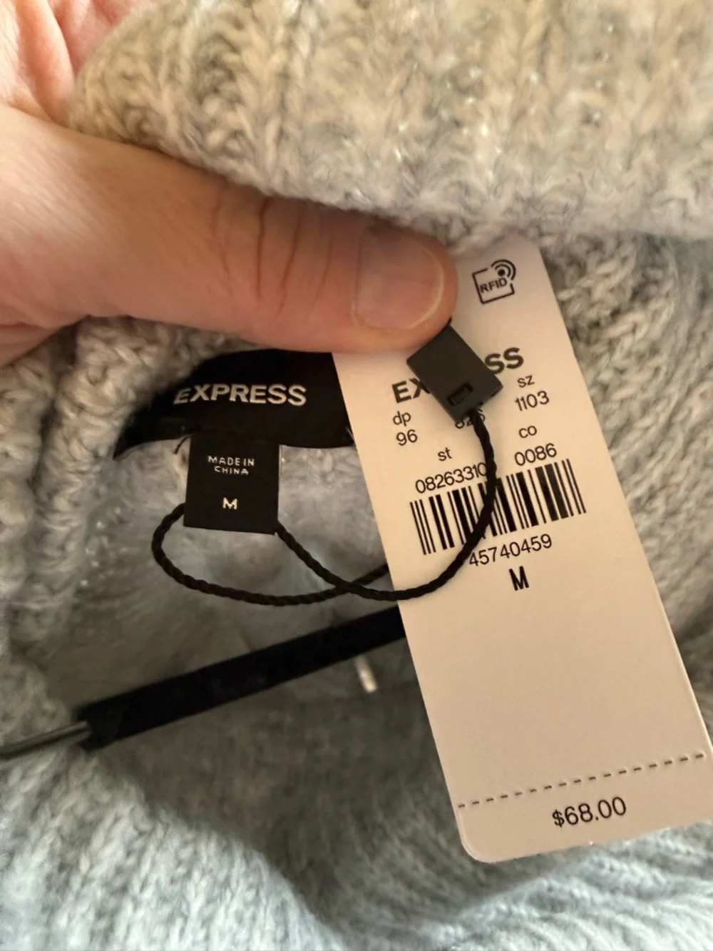 NWT Express *Grey Sleeveless Turtleneck Sweater - Picture 3 of 6